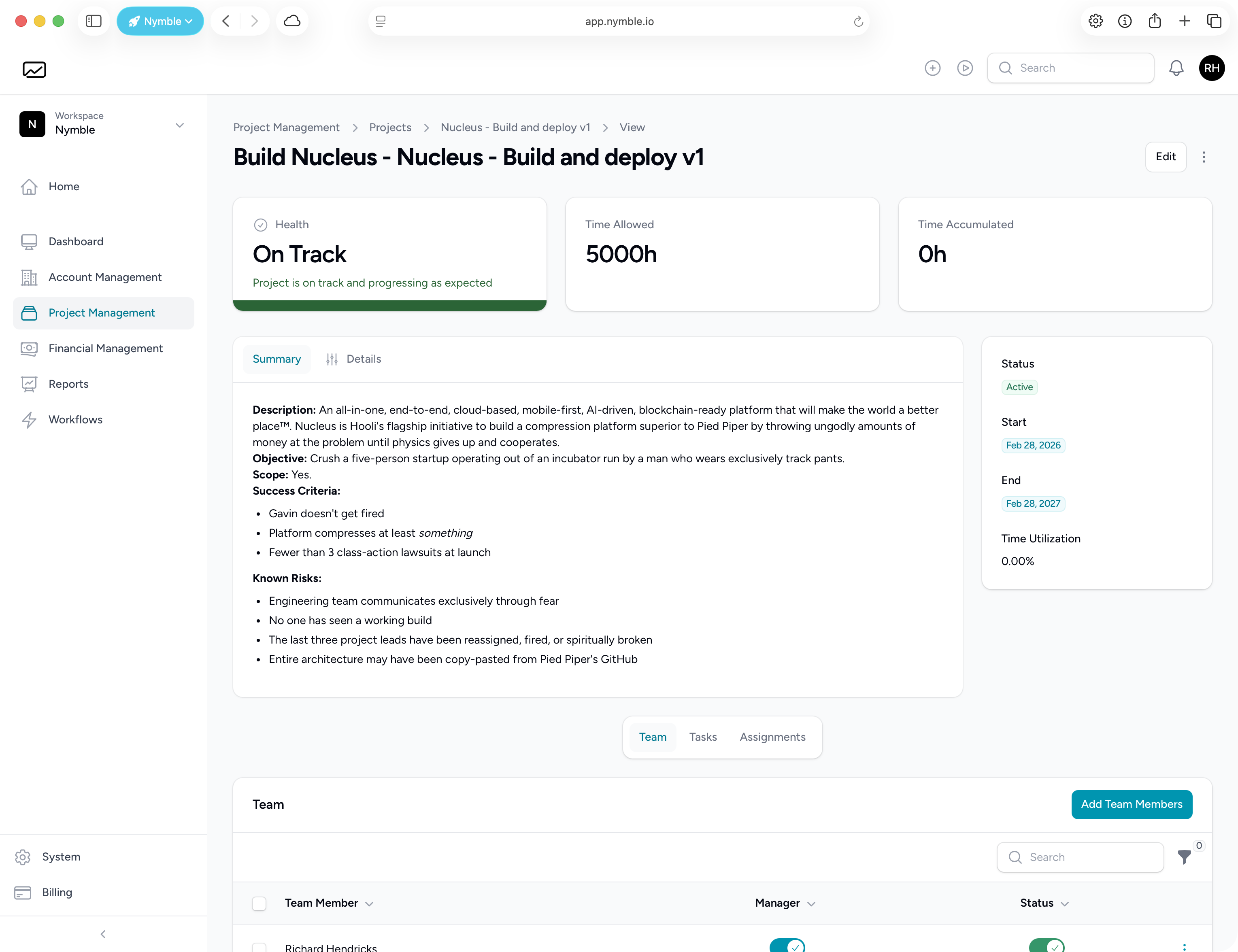 Contracts & Agreements in Nymble